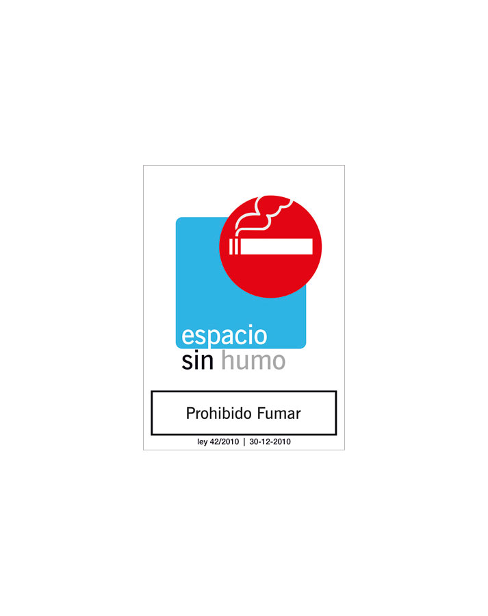 Cartel espacio sin humo-prohibido fumar (pvc 0,7mm) 30x40cm normaluz